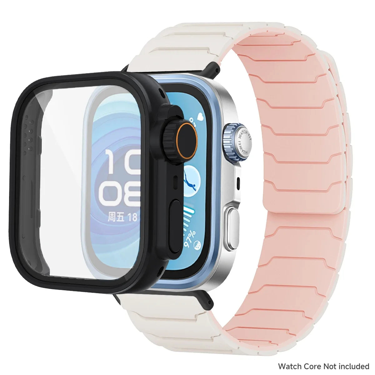 Étui + bracelet pour Huawei Watch Fit 5 4/4 Pro, bracelet en Silicone souple anti-transpiration pour Huawei Fit 3 ToUltra Cover