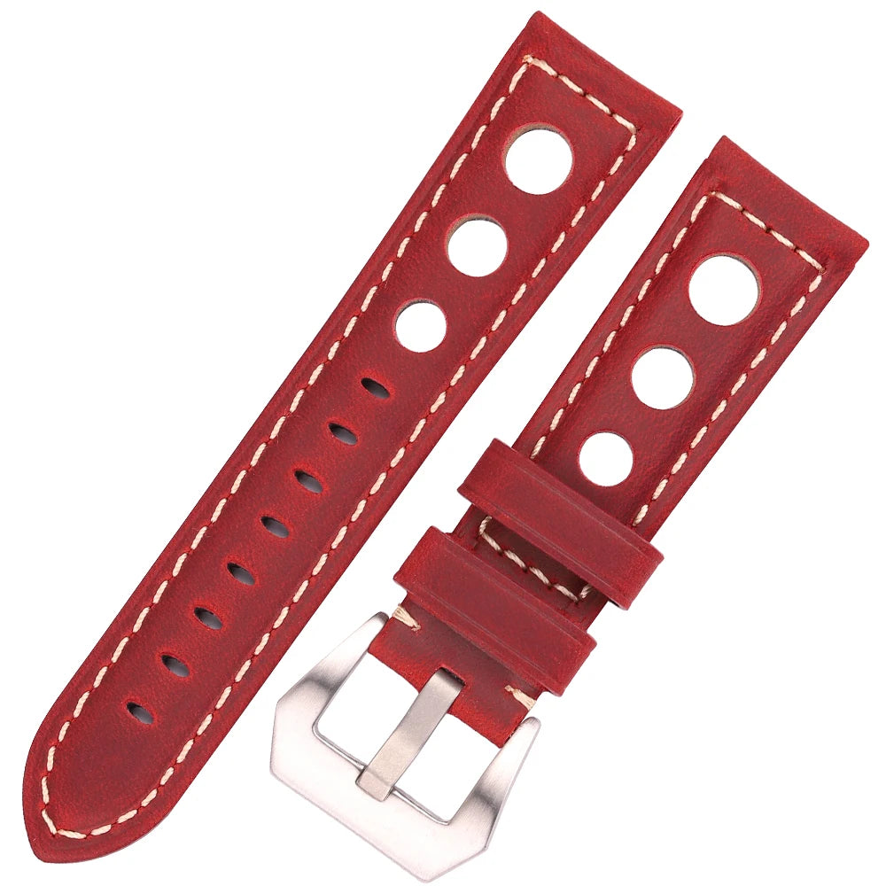 4 couleurs peau de vache bracelet de montre Vintage en cuir véritable 20mm 22mm 24mm bracelet de montre femmes hommes mode bracelet de montre ceinture avec boucle ardillon