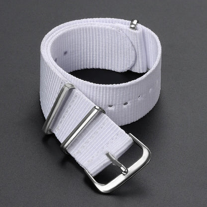 Cinturino per orologio in nylon intrecciato passante singolo da 14 mm, 16 mm, 18 mm, 20 mm, 22 mm, in tela, per uomo e donna, stile militare e sportivo