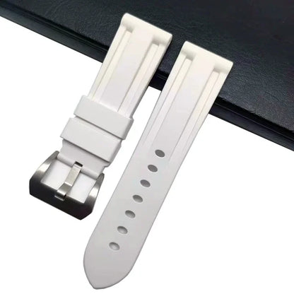 Bracelet de montre en caoutchouc souple 24mm pour Bracelet Panerai pour PAM441/1312/111 boucle ardillon Bracelet de montre accessoires de haute qualité