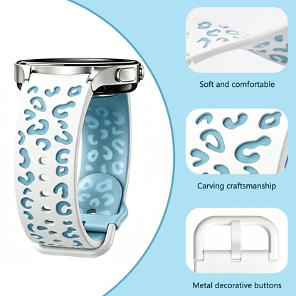 Bracelet de montre lumineux gravé bicolore, compatible avec Samsung Watch 7/6/5/4/FE, bracelet de montre sport en silicone lumineux (40/44 mm)