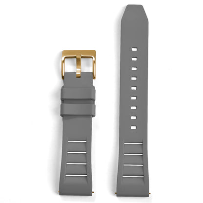 Bracelet de montre en caoutchouc FKM 20mm 22mm, souple, étanche, pour Huawei, Samsung, Seiko, Omega, avec attache rapide