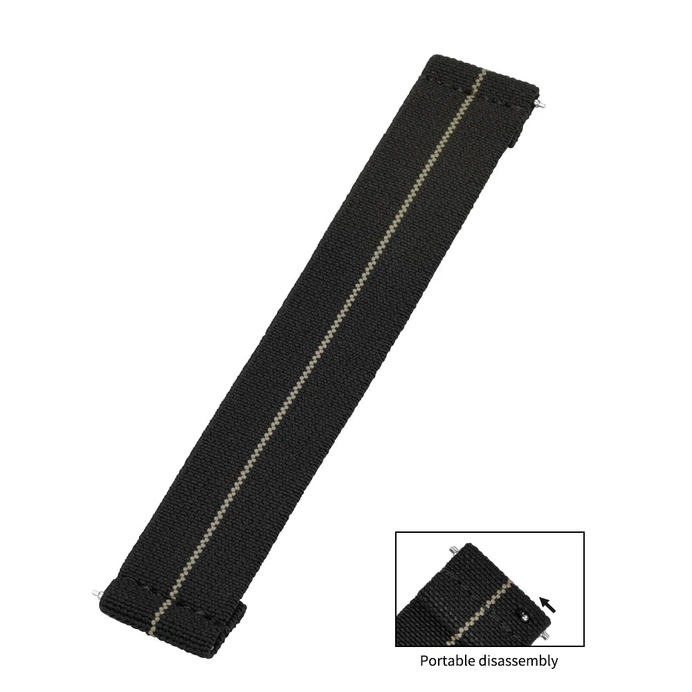High Quality Parachute Elastic Nylon Watch Straps Quick Release 18/19/20/21/22mm Watch Bands Smartwatch Fabric Unisex Straps