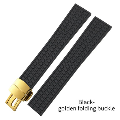 Cinturino per orologio in gomma fluorurata FKM morbida di alta qualità, 19 mm, cinturino di ricambio per Patek Philippe Aquanaut Luce 5067 5068 5072 PP, orologio da donna