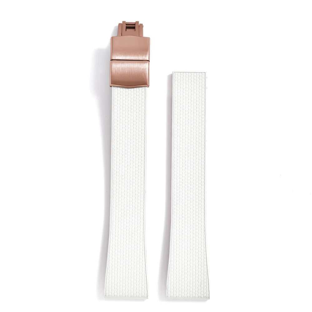 Original Stripess CTS FKM 20mm rubber watch strap for d-elug FKM CTS quick release watch strap silver butterfly buckle cut to size