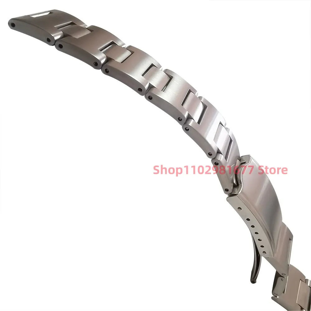 SION L-Cinturino per orologio in acciaio inossidabile spazzolato, maglia dritta, cinturino universale, adatto per subacquei SeATM, 6105, 6138, 6139, 6106