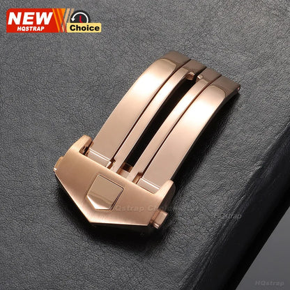 Luxury stainless steel buckle, 18mm 20mm, for TAG Heuer watch strap, metal clasp, double folding button, repair tools, accessories
