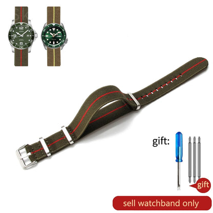 Retro Parachute Nylon Watch Strap for Rolex Tudor Biwan Omega Heuer IWC Men High-Density Knit 18 20 22mm Replacement Accessories