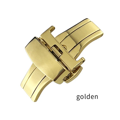 Bracciale con chiusura deployante in acciaio inossidabile, fibbia a farfalla pieghevole a doppio clic per cinturino orologio 12mm 14mm 16mm 20mm 22mm, strumenti in regalo