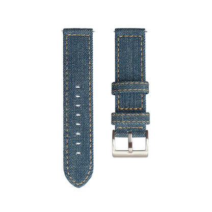 22mm Denim hommes bracelet de montre à dégagement rapide bleu vintage toile coton Jeans Denim bracelets de montre
