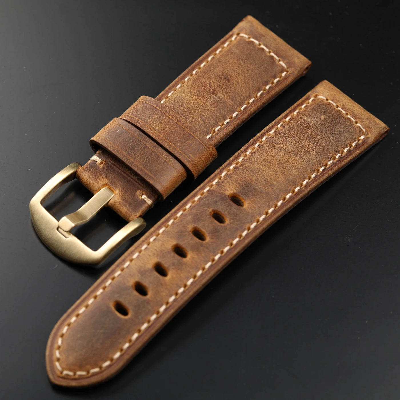 Italian Top Layer Cowhide Leather Strap Men's Retro Genuine Leather Watchband 20MM 22MM 24MM Compatible with PAM111 441