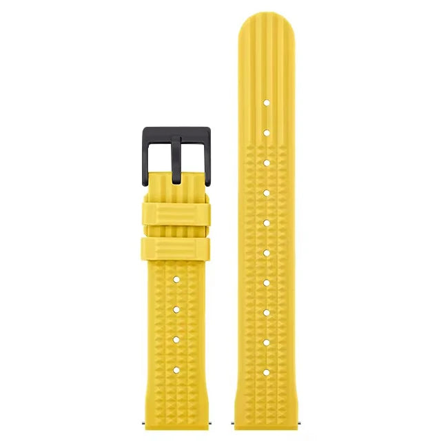 Watchdives – bracelet de montre gaufré en caoutchouc souple de qualité supérieure, 20mm 22mm, bracelet de remplacement à dégagement rapide, bandes unisexes durables en caoutchouc de Silicone