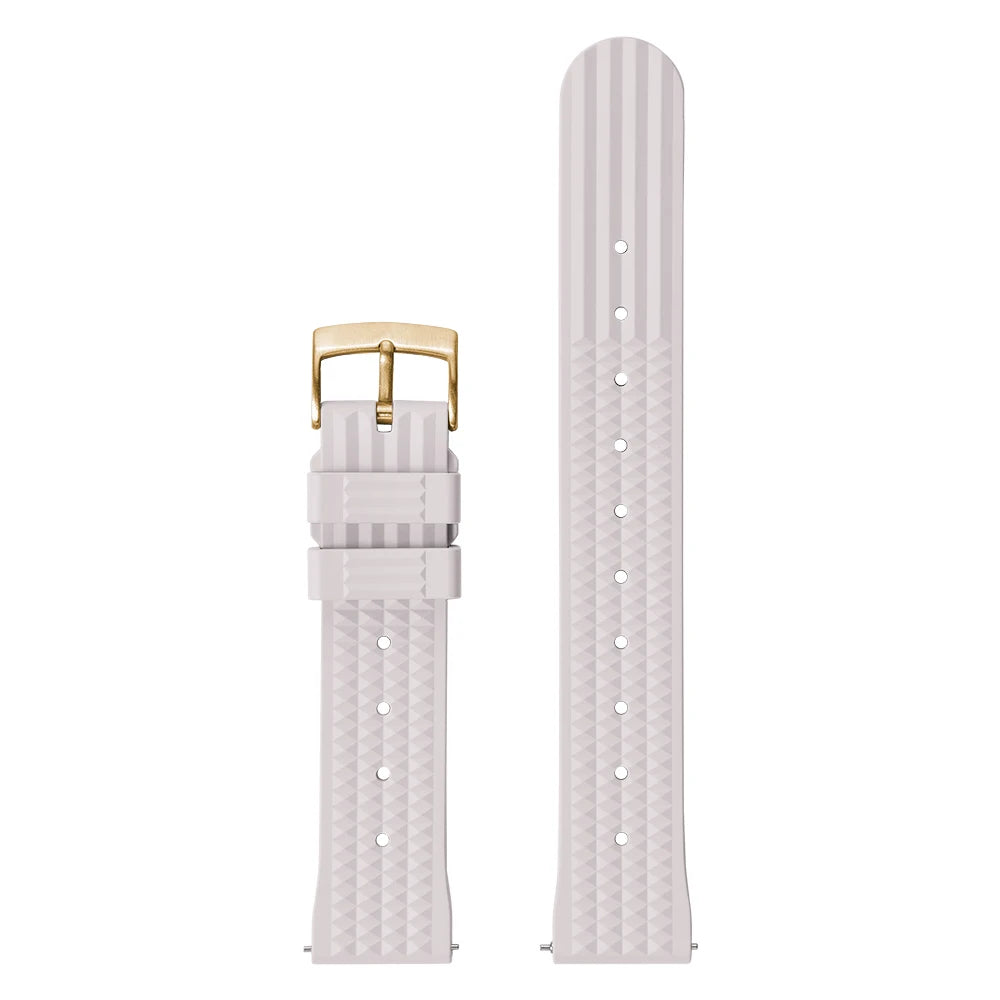 FKM – Fluororubber Waffle Watch Strap, 20mm 22mm, Universal, Waterproof, Comfortable, Sport, Quick Release
