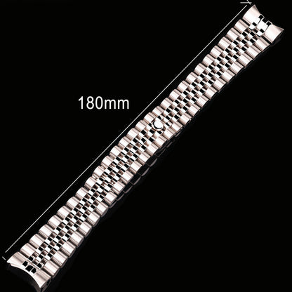 Bracelet de montre en acier inoxydable 904l, 20mm, argent massif, brossé, poli, extrémité incurvée, pour montres 40 41mm