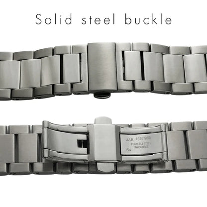 Bracelet de montre en acier inoxydable de haute qualité, extrémités courbées, 19 mm, 20 mm, 21 mm, compatible avec Omega Seamaster Aqua Terra AT150, bracelet de montre étanche.