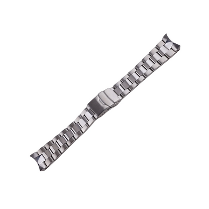 Cinturino per orologio in acciaio inossidabile argento 22 mm con estremità curve per Seiko 5 SKX007/SKX009/SSK001/SSK003/SSK005/SRPD51/53/55/57/59 di Rolamy