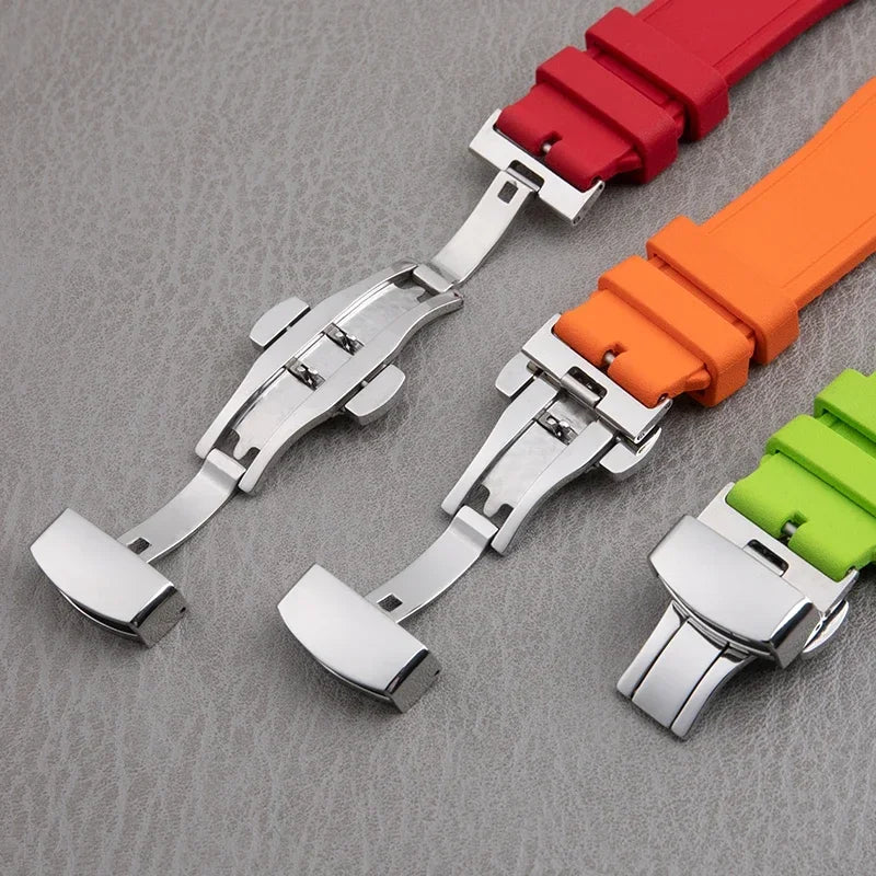 Universal Accessories, FKM Fluoro Rubber Watch Strap for IWC, Strap for Big Pilot Portofino TOP GUN, Dustproof Strap 20/21/22mm
