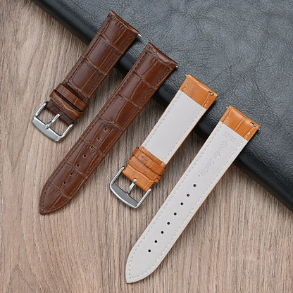 Bracelet en cuir véritable de vache pour Seiko Tissot, bracelet de montre universel à dégagement rapide 12 13 14 15 16 17 18 19 20 21 22 23 24 26mm