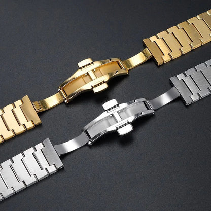 Bracelet de montre en acier inoxydable, pour Tissot Store X Super First T137410A/407A 27x12mm, joint convexe, métal raffiné, argent or