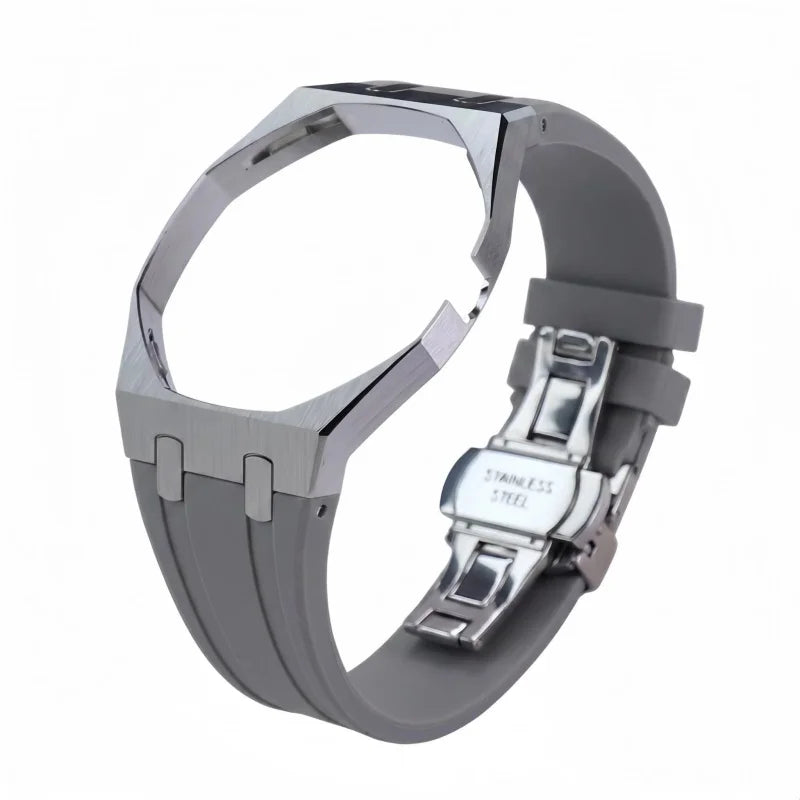 Kit de modification de bracelet en silicone et boîtier de montre en acier inoxydable pour Swatch X AP Royal Pop Pocket Changer, accessoires personnalisés pour montre