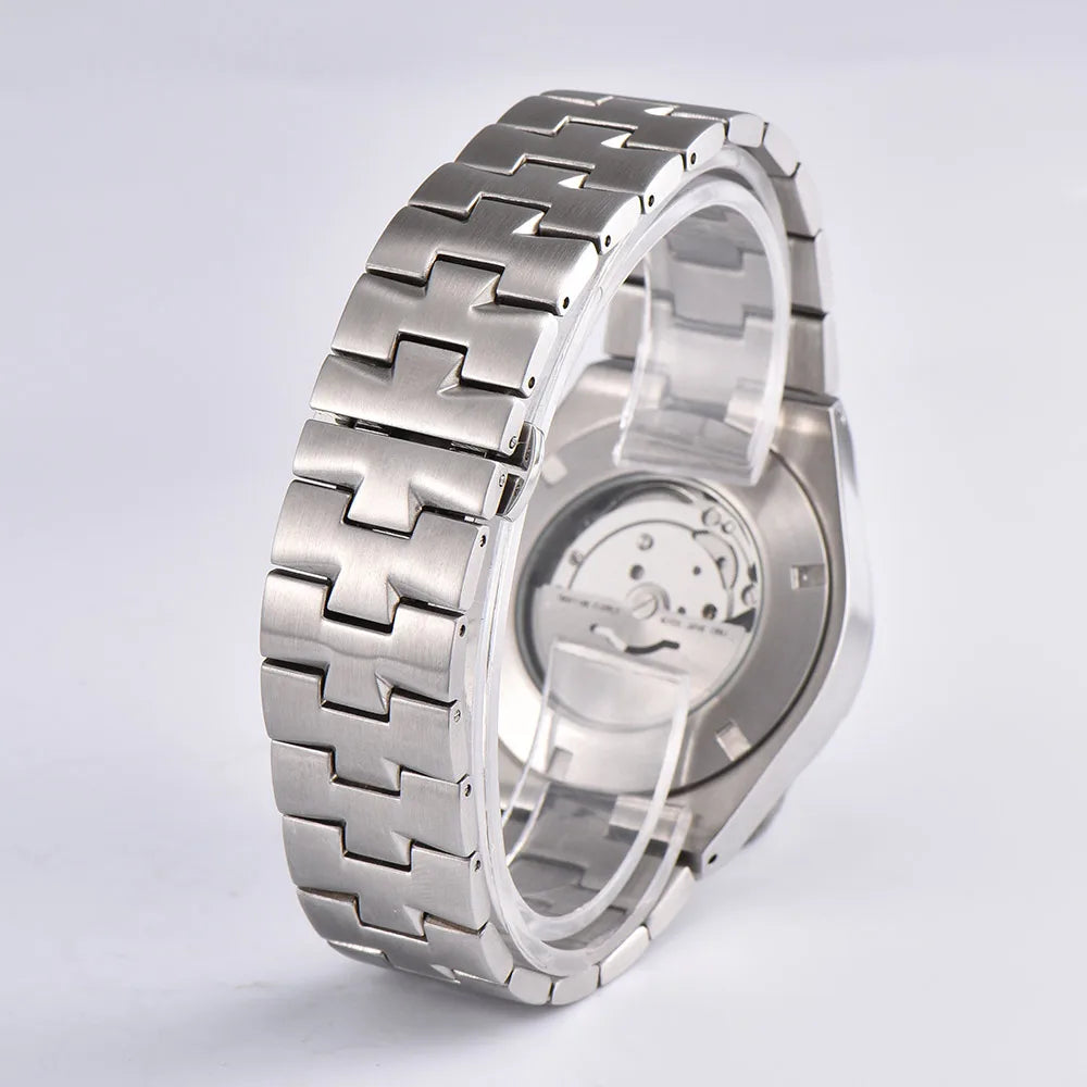Men's 41mm NH35 watch with fully automatic movement, sapphire crystal, night light, waterproof, casual business watch