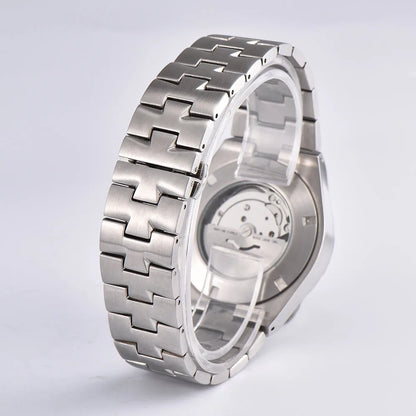 Men's 41mm NH35 watch with fully automatic movement, sapphire crystal, night light, waterproof, casual business watch