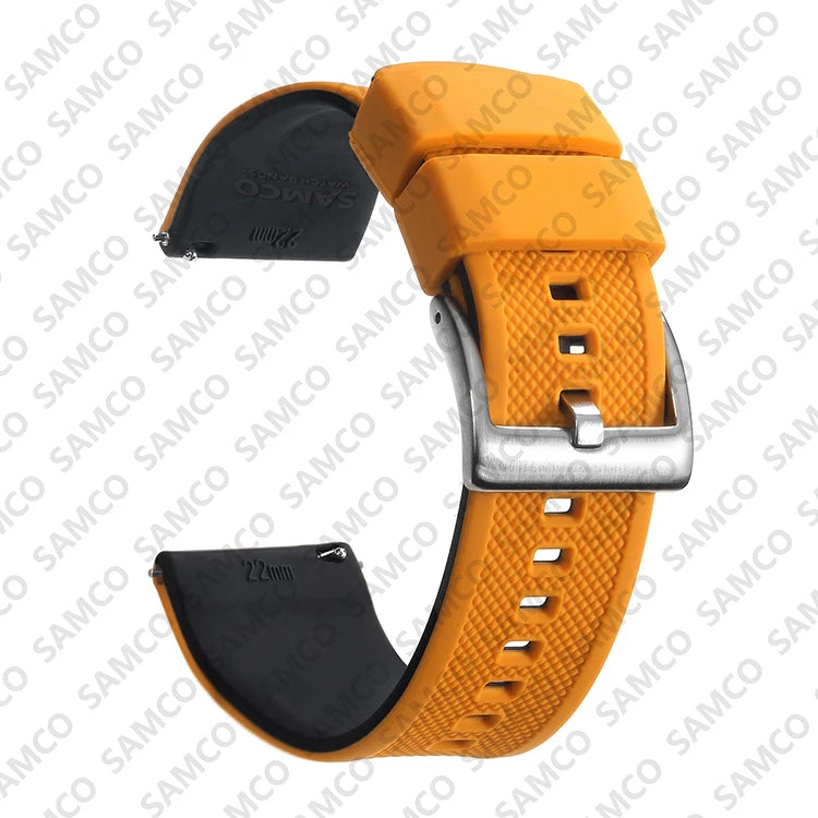 Bracelet de montre en Silicone de qualité supérieure, 18mm 20mm 22mm, à dégagement rapide, en caoutchouc, de remplacement