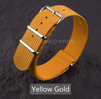 Bracelet de montre en Nylon nervuré 20mm 22mm bracelets de montre confortables boucle militaire lavable Blet pour hommes bracelets de montre