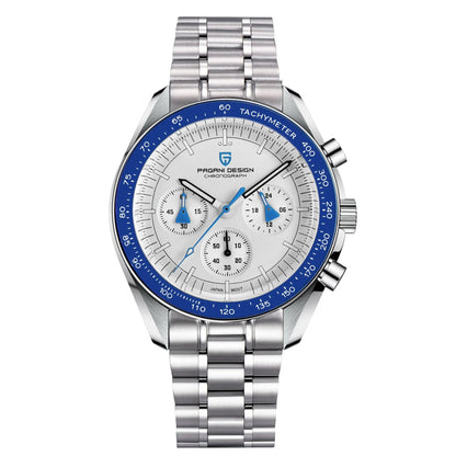 Orologio da uomo 40mm Cronografo al quarzo - PAGANI DESIGN Date AR Sapphire Sport