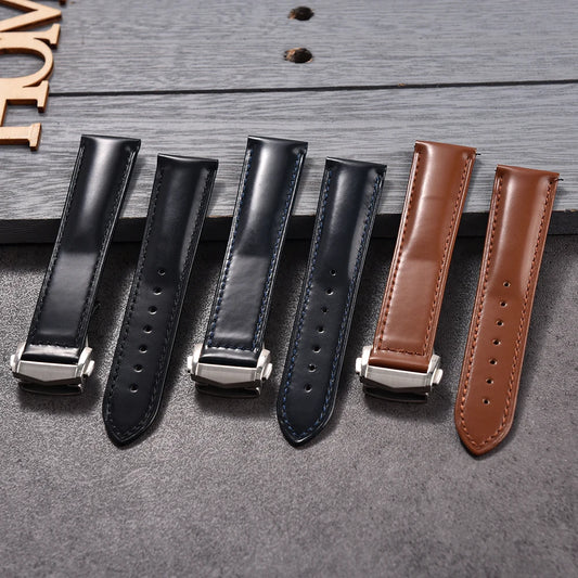19/20/21/22mm for Omega Speedmaster Universal leather strap original leather watch bands suitable for Omega De Ville Seamaster Bracel