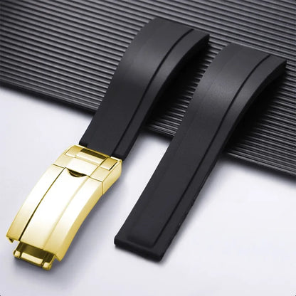 For Rolex 20mm Silicone Strap for Rolex Water Ghost Daytona Submariner, Rubber Silicone Watch Strap, Waterproof Bracelet