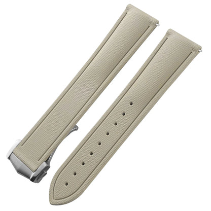 Quick Release FKM Fluoro Rubber Watch Strap for Omega Seamaster AT150 Breitling Seiko 5 Longines Oris 20mm 21mm 22mm