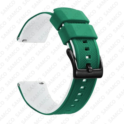 Bracelet de montre en Silicone de qualité supérieure, 18mm 20mm 22mm, à dégagement rapide, en caoutchouc, de remplacement
