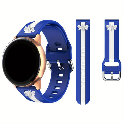 BUSKOZ 硅胶表带 适用于三星 Galaxy Watch 7 及华为手表 适配 Garmin/Fossil 易安装通用表带