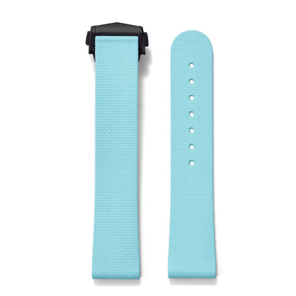 STAPELP suitable for Omega Swatch 20mm universal watch straps Black Blue FKM Rubber Quick Release Watch Band with Omega Folding Clasp