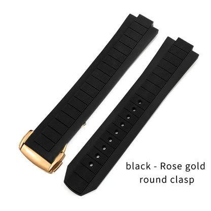 Bracelet de montre en caoutchouc et Silicone convexe, 10x21mm, pour Omega Seamaster Planet Ocean 600M, série 217.30.42 217.32.42, bracelet de montre étanche