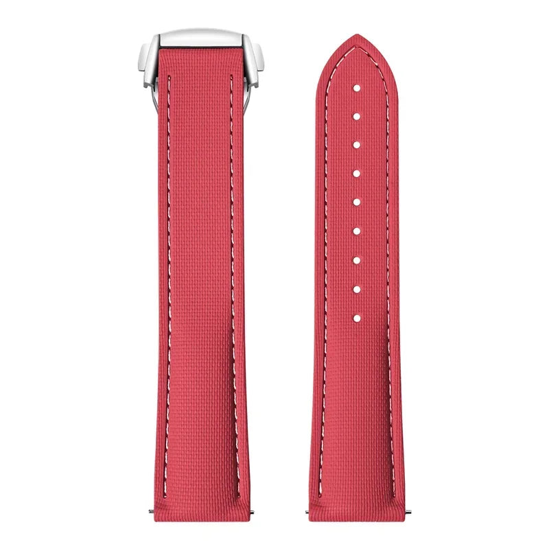 Bracelet montre en caoutchouc florocarbone - avec ou sans Surpiqures / Rapide / Déployante