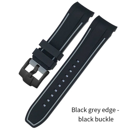 Bracelet de montre en caoutchouc à extrémités courbes de haute qualité, 24mm, pour DIESEL ON 57mm, surdimensionné, DZ7395, DZ7396, DZ7370, DZ7333, bracelet de montre pour hommes