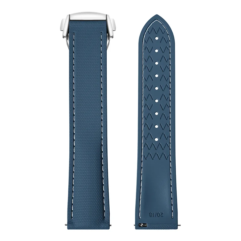 Ремешок для часов 20 мм из каучука FKM с быстросъемным механизмом для Omega Swatch, универсальный 20, 21, 22 мм, гибкий, дышащий, износостойкий, сменный ремешок