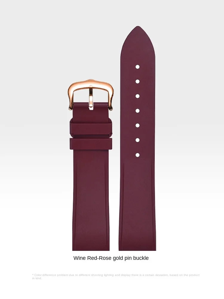 Premium Quality Cartier Dumont Replacement Watch Strap - Fluoroelastomer Rubber Quick Release Medium Large for Women