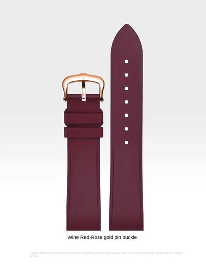 Premium Quality Cartier Dumont Replacement Watch Strap - Fluoroelastomer Rubber Quick Release Medium Large for Women