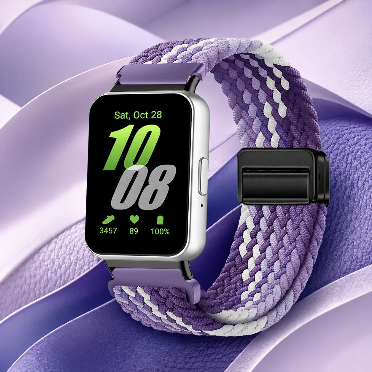 Cinturino intrecciato Solo Loop per Samsung Galaxy Fit 3, accessori, cinturino di ricambio sportivo regolabile in nylon per bracciale Galaxy Fit3