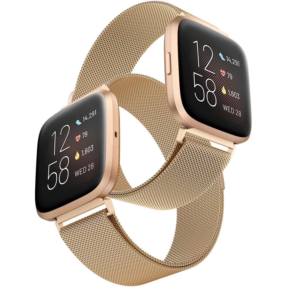 Bracelet magnétique en métal pour Fitbit Versa 1/Versa 2/versa 3/Versa 4, Bracelet pour Fitbit Versa Lite/Sense 2