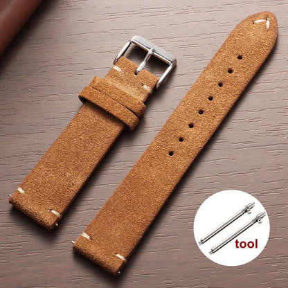 Cinturino per orologio in morbida pelle di vitello (scamosciata) - Universale