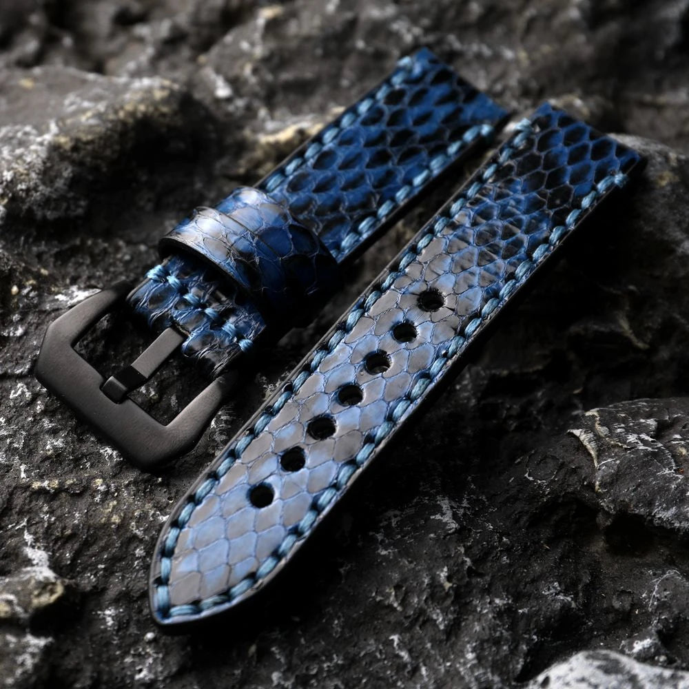 Bracciale in pelle di serpente di alta qualità fatto a mano 20MM 22MM 24MM Cinturino in pelle da uomo, bracciale vintage ispessito, adatto per uomo PAM111 441