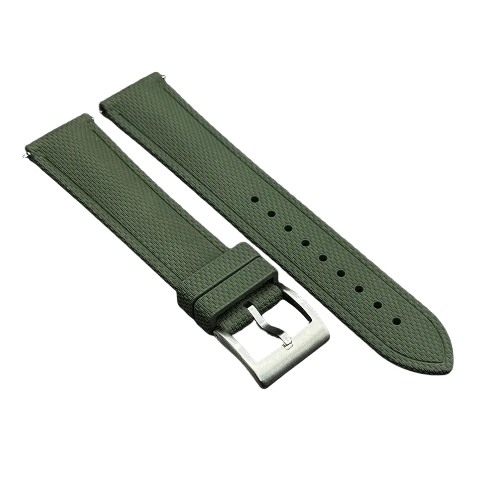 OZE - Bracelet de montre en caoutchouc Premium - Motif Tissu - Rapide / Universel