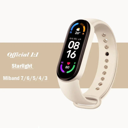 Official silicone strap for Xiaomi Mi Band 4 5 6 7, sports watch, Miband4 Miband7 Correa Mi band 3 4 5 6 7 bands