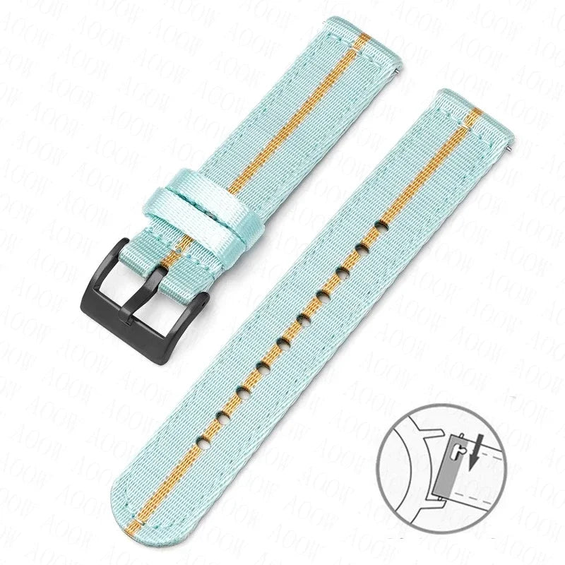 Bracelet en Nylon souple pour hommes et femmes, 18mm, 20mm, 22mm, 24mm, pour Omega Seamaster 007, toile à dégagement rapide, remplacement du bracelet de montre pour Seiko Casio