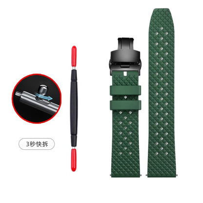 Cinturini per orologi in gomma verde premium – Sport – Disponibili varie texture – 1 pezzo