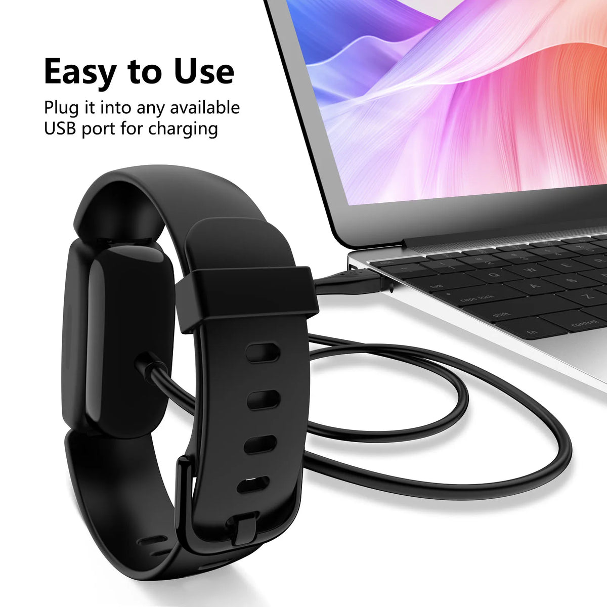 Chargeur USB 100cm pour Fitbit Inspire/Inspire 2/Inspire 3, câble de chargement avec clip, station d'accueil pour Fitbit Inspire HR/ACE 2/ACE 3